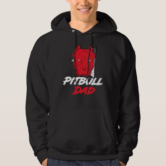 Moletom Pitbull Pai Engraçado Pitbull (Frente)