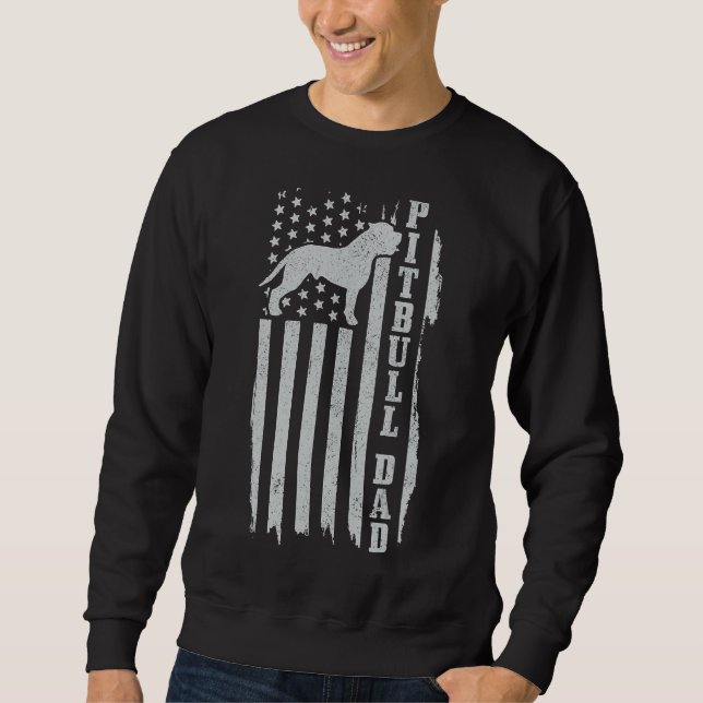 Moletom Pitbull Pai Mens Orgulhosos Americanos Pit Touro D (Frente)