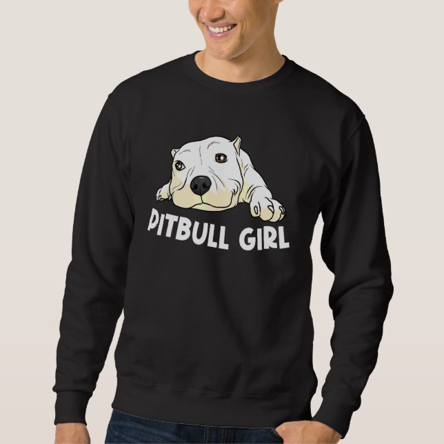Moletom Pitbull Para Raparigas Crianças De Cães De Pet Can (Frente)
