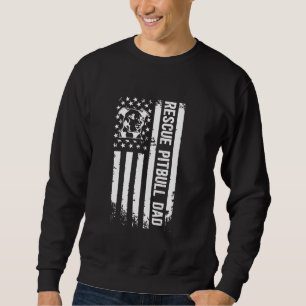 Moletom Pitbull Rescut Pai US Flag Pittie Rescue Pitbull A