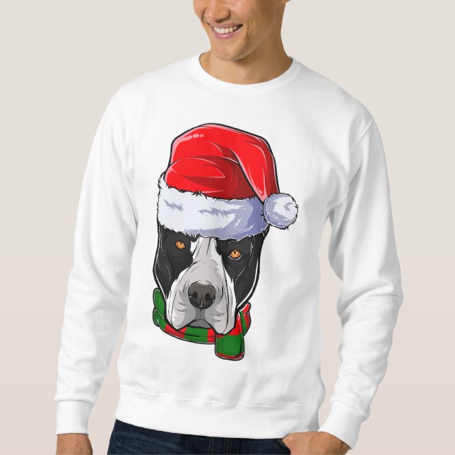 Moletom pitbull santa claus boys roupa, natal crianças d (Frente)