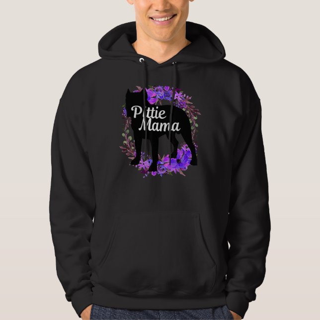 Moletom Pittie Mama Pitbull Pit Bull Cachorro Mãe Mãe 2 (Frente)