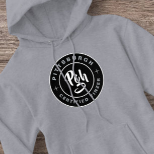 Moletom Pittsburgh Black White Yinzer Vintage Pgh