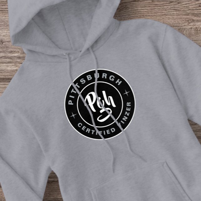 Moletom Pittsburgh Black White Yinzer Vintage Pgh (Criador carregado)