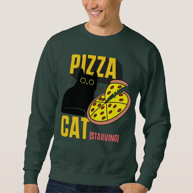 Moletom Pizza Cat, Fome, mãe de gato, amantes de gatos (Frente)