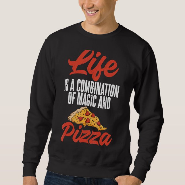 Moletom Pizza De comida Para Homens E Mulheres (Frente)