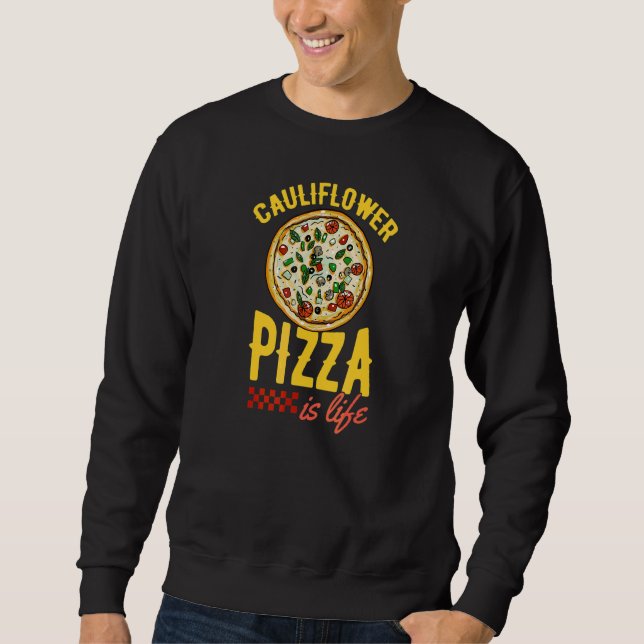 Moletom Pizza de Couve-Flor É a Vida Pizza Vegana (Frente)