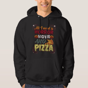 Moletom Pizza de Filme de Terror Halloween Abóbora Crânio