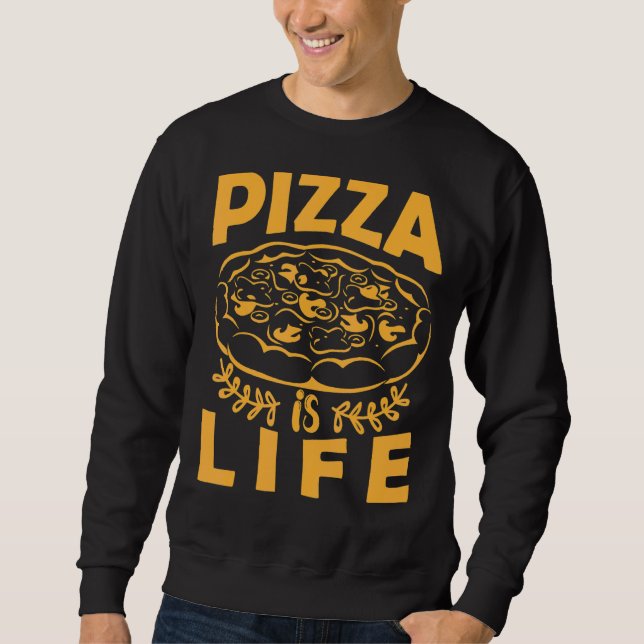 Moletom Pizza É Pizza De Pizza De Foto Para Homens (Frente)