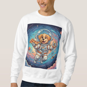 Moletom Pizza Espacial Galáxia Engraçada Gato T-Shirt