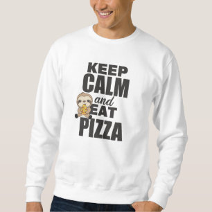 Moletom Pizza Sloth Pizza Alonga Engraçado Dizendo