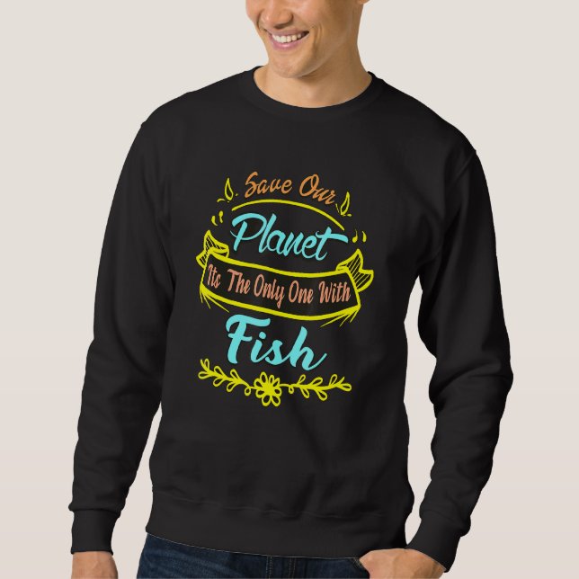 Moletom Planeta De Amor E Mulheres De Pesca De Peixe E Hom (Frente)