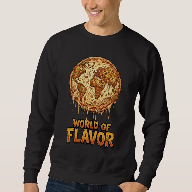 Moletom Planeta de Overload de Pizza (Frente)