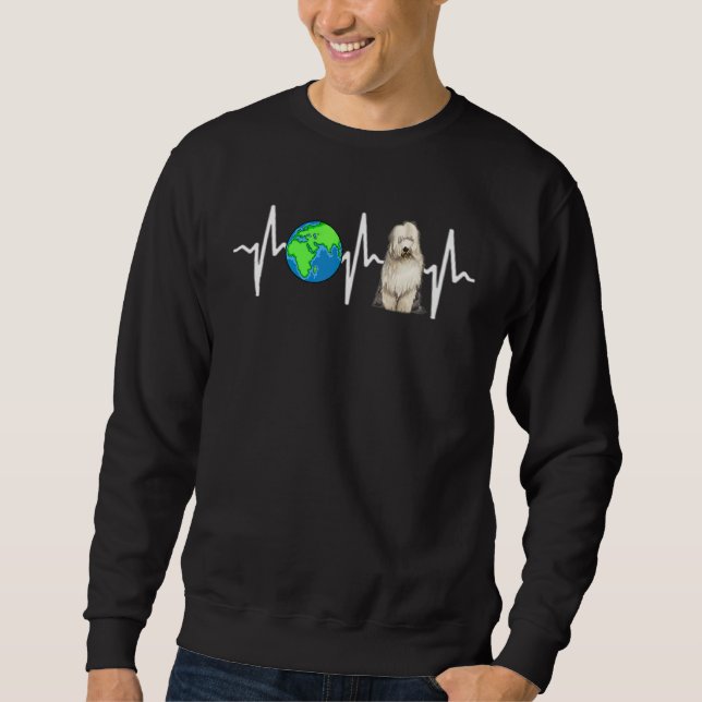 Moletom Planeta Global Terra Antigo Batimento Cardíaco de  (Frente)