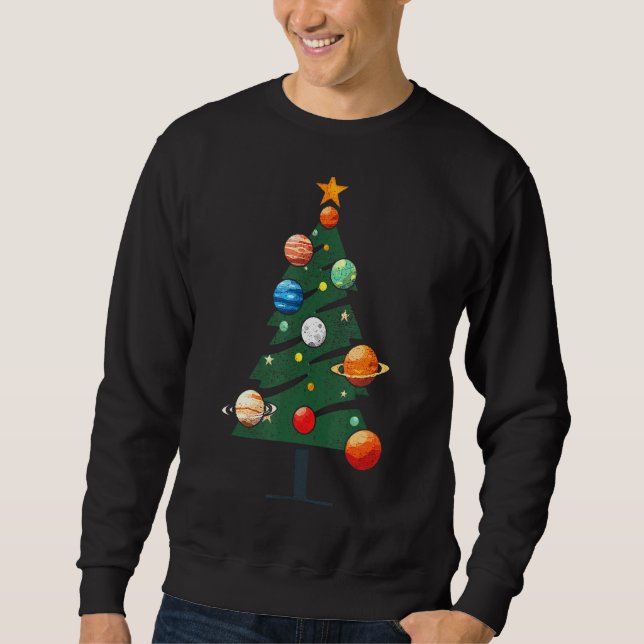 Moletom Planetas Árvores de Natal Astronomia do Sistema So (Frente)