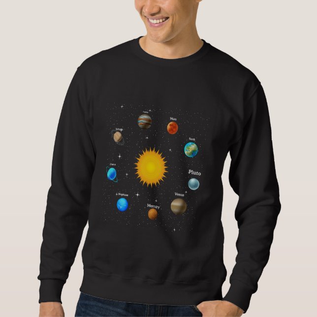 Moletom Planetas do Sistema Solar Astrologia & Ciência Esp (Frente)