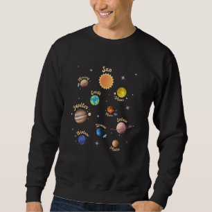 Moletom Planetas do Sistema Solar Crianças Conhecem o Espa