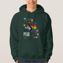 Plano de fundo negro do Orgulho PFLAG Hoodie