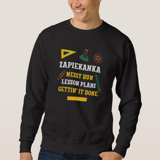 Moletom Planos de Aula Cabelo Desgrenhado Zapiekanka Profe (Frente)