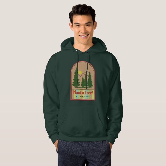 Moletom Plante uma árvore, salve o planeta, Legal Hoodie (Frente Completa)