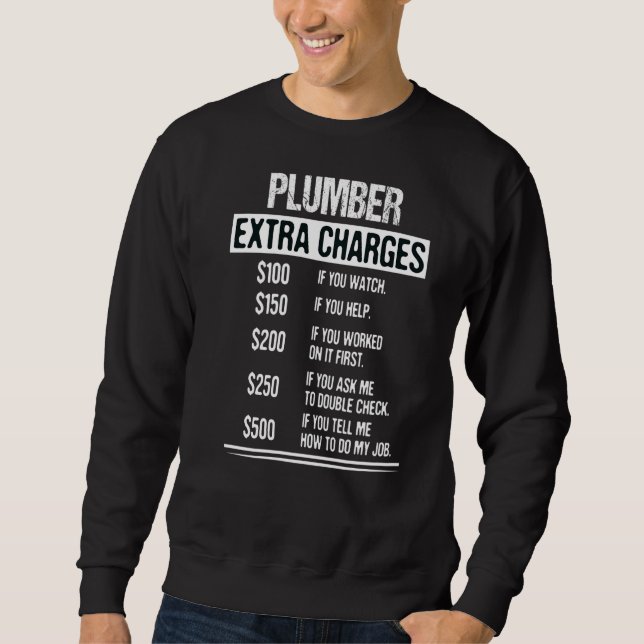 Moletom Plumber Extra Charges para Homens (Frente)