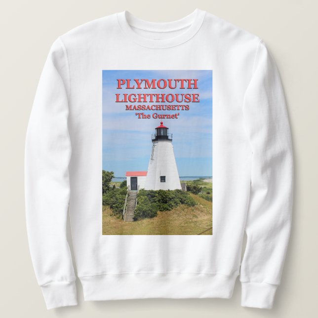 Moletom Plymouth Lighthouse, Massachusetts Sweatshirt (Frente do Design)