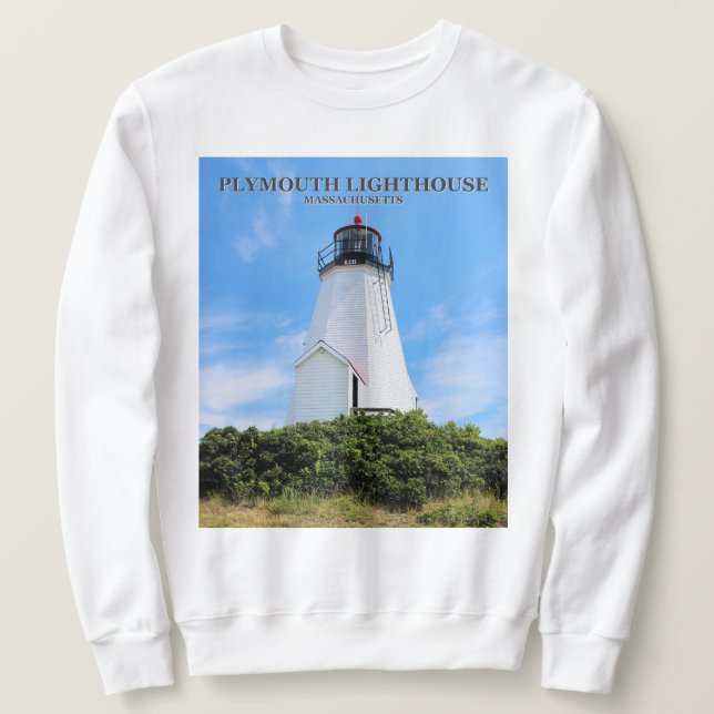Moletom Plymouth Lighthouse, Massachusetts Sweatshirt (Frente do Design)