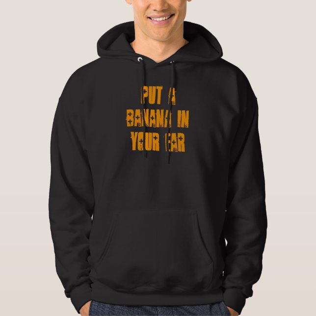 Moletom Pnha uma banana em seu hoodie da orelha (Frente)