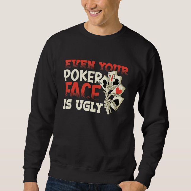 Moletom Poker Casino Poker Player Gambling Roulette Retire (Frente)