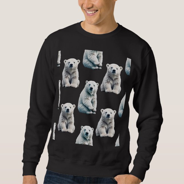 Moletom Polar Bear Animal Pattern Design (Frente)