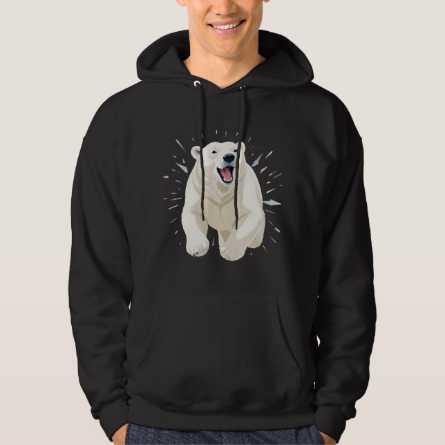 Moletom Polar Bear Feliz Brincadeira Brincadeira Jumping A (Frente)