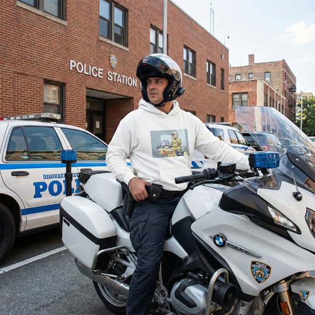 Moletom Police Motorcycle Officer Law Enforcement (Criador carregado)