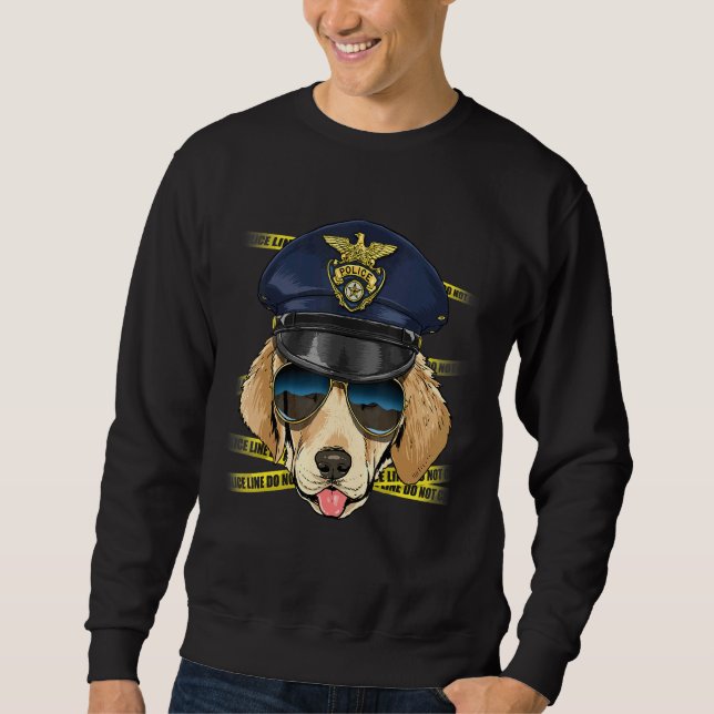 Moletom Police Officer Labrador Retriever Cop Crime Scene  (Frente)