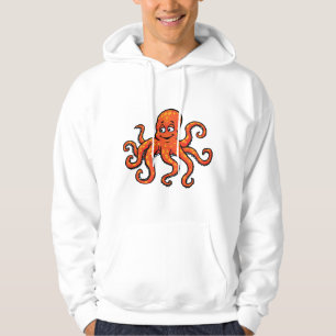 Moletom Polvo Laranja Desenho Animado Oceano Criatura Mari