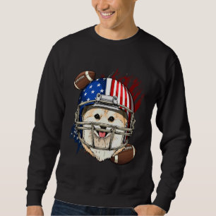 Moletom Pomerânia Americana Futebol Dog Amante Bandeira Am