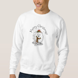 Moletom Pomerânia de Natal de inverno (branca) Neve Cão