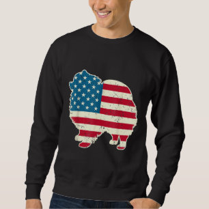 Moletom Pomeranian 4th Of July Men Women Usa American Flag