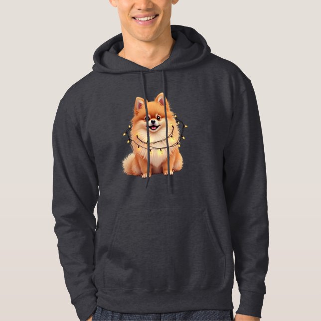 Moletom Pomeranian Christmas Hoodie (Frente)
