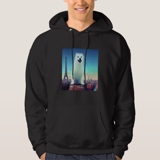 Moletom Pomeranian  Eiffel Tower France Paris Men Women Do (Frente)