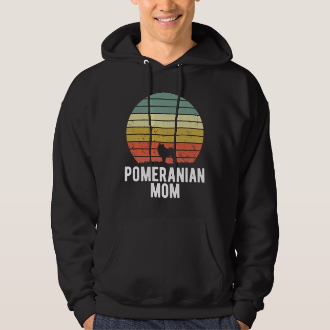 Moletom Pomeranian Mom Retro Sunset Dog Lover (Frente)