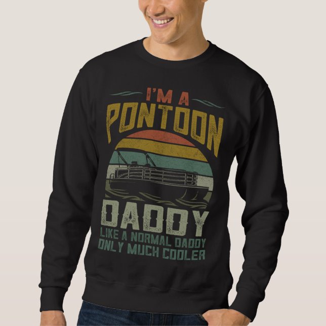 Moletom Pontoon Boat Daddy Apparel Fathers Day Boating Cap (Frente)