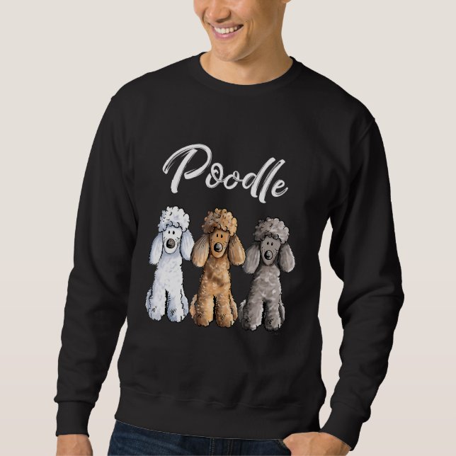 Moletom Poodle Bonito Eu Caniche Cachorros Cachorros Menin (Frente)