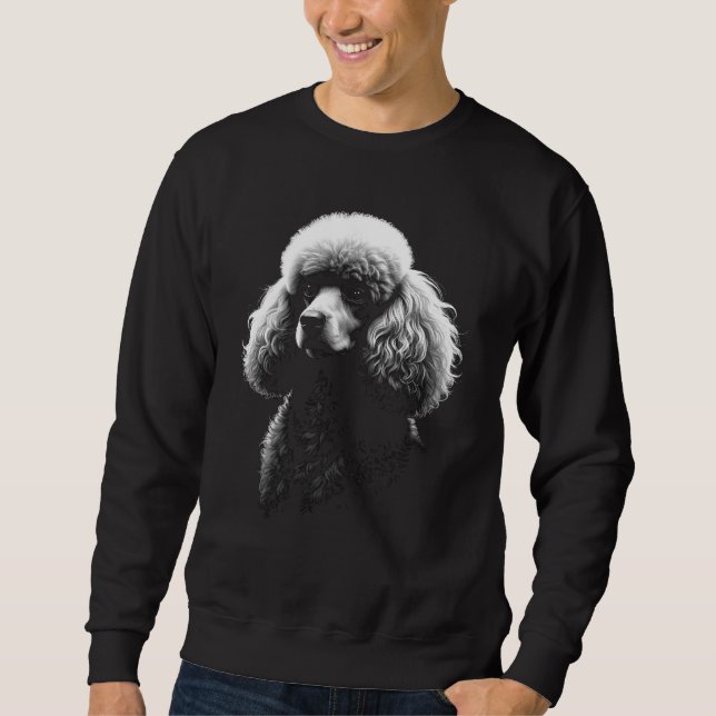 Moletom Poodle Dog Head Dark Art Black Sweatshirt (Frente)