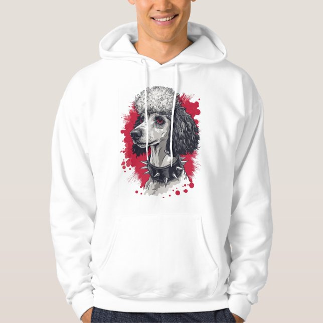 Moletom Poodle Goth � Cão de Estética Escura (Frente)
