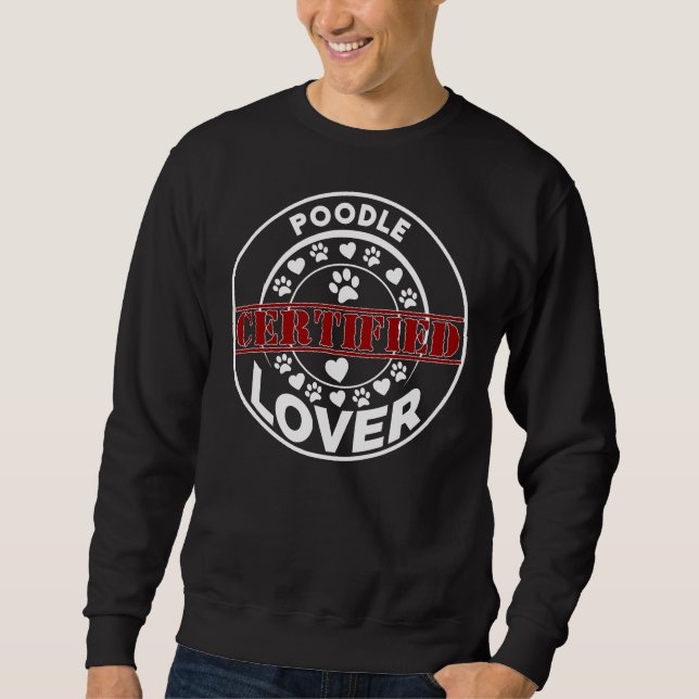 Moletom Poodle Lover certificado (Frente)