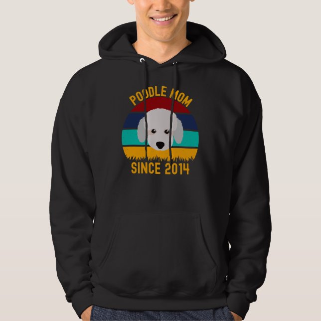 Moletom Poodle Mãe Desde 2014 Cachorros Engraçados Citam (Frente)
