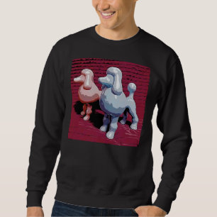 Moletom Poodles Azuis E Rosa 3d