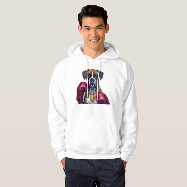 Moletom Pop Art Boxer Dog Boxing front and back print (Frente Completa)