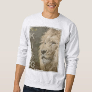 Moletom Pop Art Lion Head The King Modern Elegant Mens