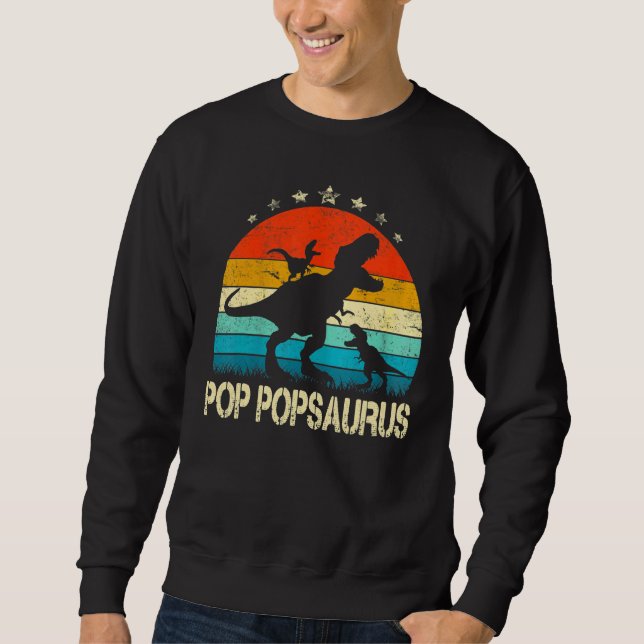 Moletom Pop Pop Dinossaur Pop Popsaurus 2 Dois Crianças Ch (Frente)